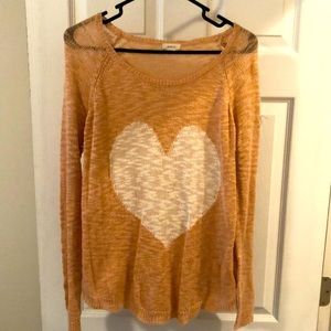 Long sleeve heart sweater
